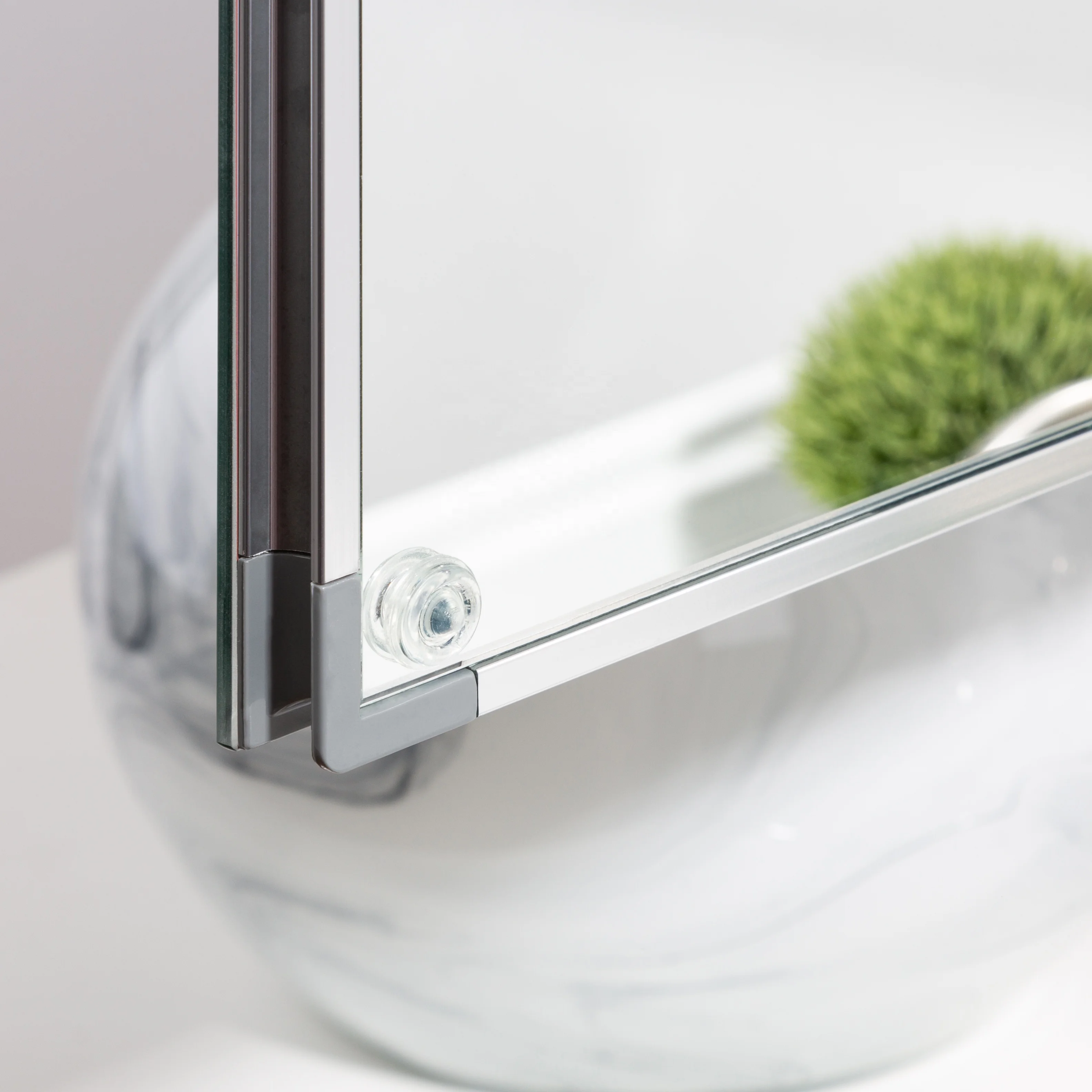 Frameless 2 Doors 4 Adjustable Shelves both Surface Recessed Medicine Cabinet