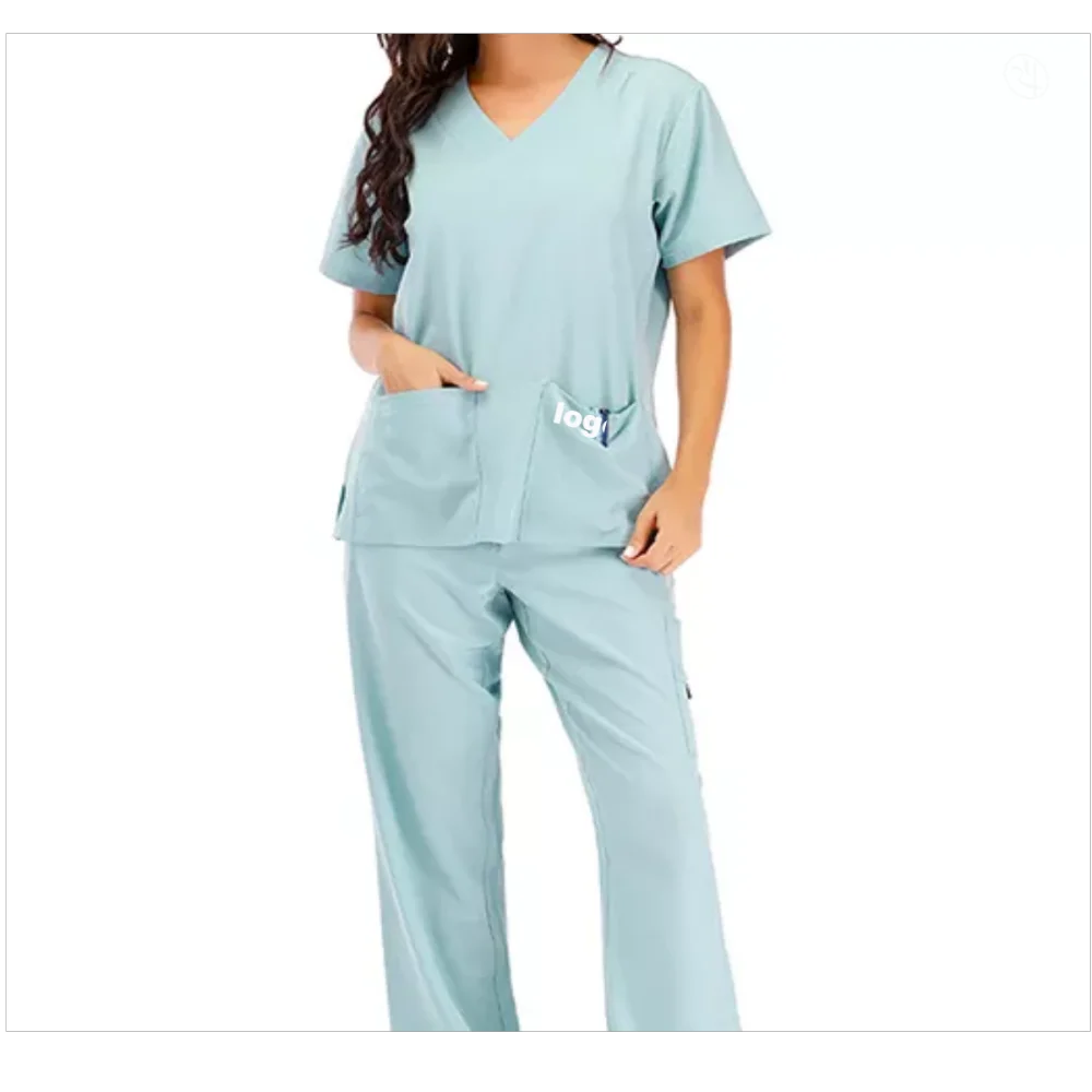 New Arrival Stylish Washable Stretchable Unisex Scrubs Cherokee Medical Suits Top And Pants Uniform Hospital Scrubs Sets