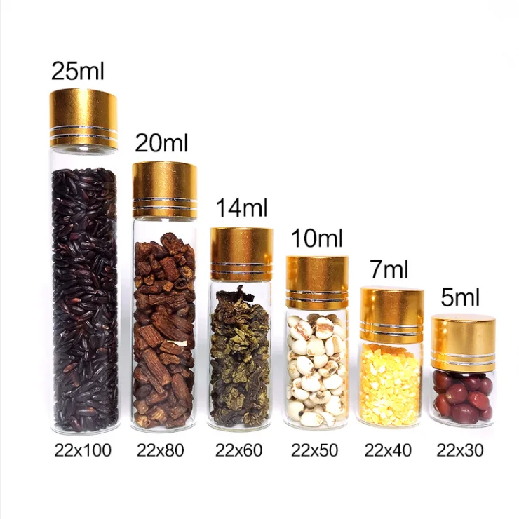 wholesale price available different sizes food storage small glass bottle with lid glass tube bottles 100 ml