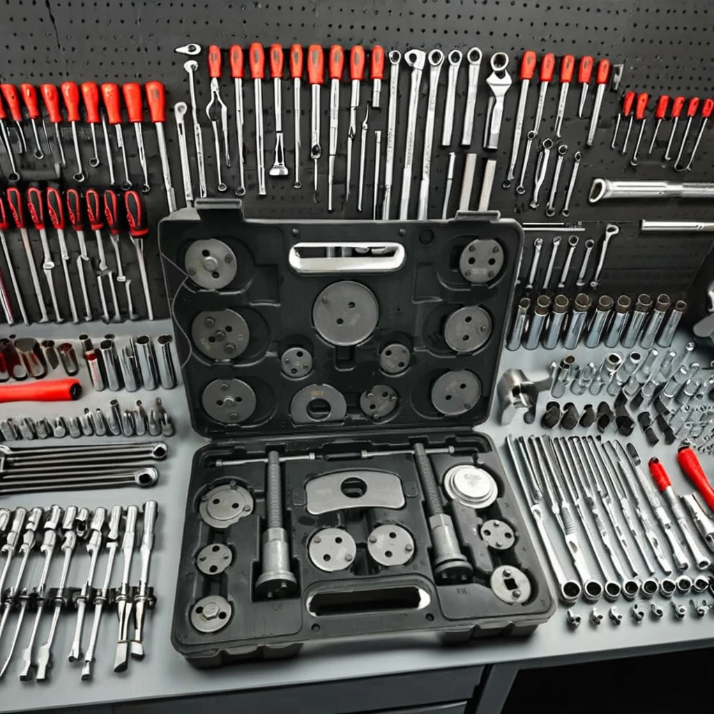 GTYPRO 22PC Universal Disc Brake Caliper Piston Rewind KIT Customizable OEM Includes Electric Wrench Essential for CAR Garages