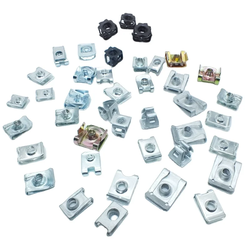 304 stainless steel clip nut square cage nuts galvanized floating u clip nut