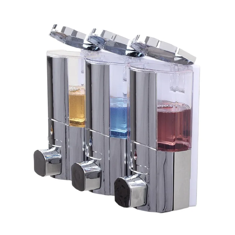 Soap Dispenser Wall Mounted Shampoo Conditioner Shower Gel Three Chamber soap Dispenser