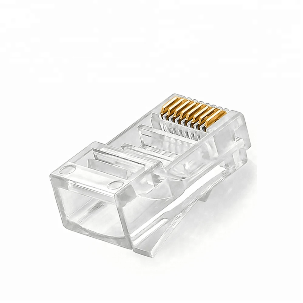 High Quality Factory Oem Cat5 Cat5e Network Ez Pass Through Utp Unshielded Rj45 Connectors Modular Plug