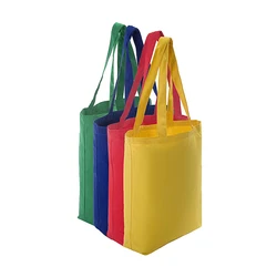 Storage Custom 12oz Cotton Grocery Shopping Bag Eco Friendly Folding Logo Printed Colorful Blank Canvas Bags With Handles