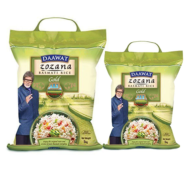 Custom Rice Bags 1kg 2kg 3kg 10kg Philippine Empty 5kg Rice Packing Bags With Handle Vacuum Laminated Plastic Rice Bags 5 kg