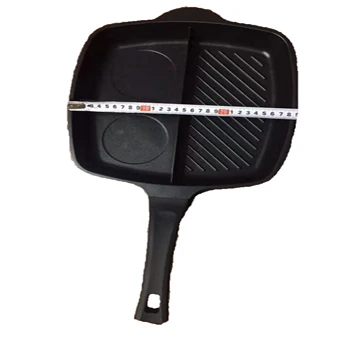 Die cast aluminum 3 divide pan non stick frying pan grill pan