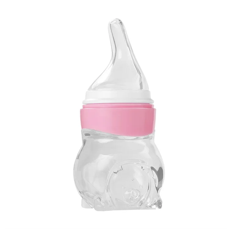 
Wholesale Safe Soft Squeeze Baby Feeding Spoon Bottle With A Spoon 