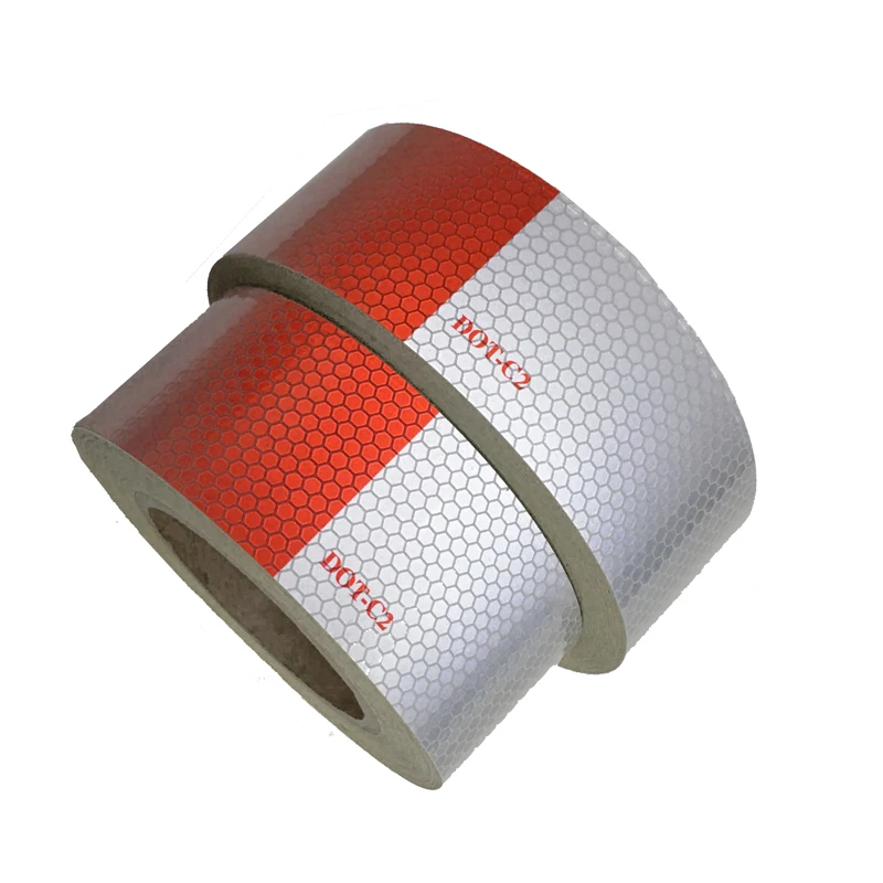 Custom Dot-c2 Reflective Tape,Waterproof Red And White Dot Reflective Tape For Trailer,Outdoor,Cars,Trucks