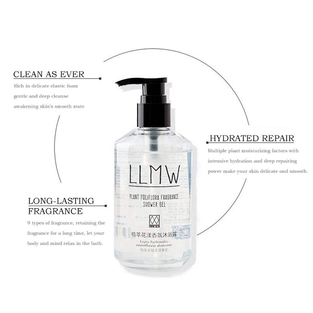 LLMW private label Plant Extract Flower Fragrance Shower Gel