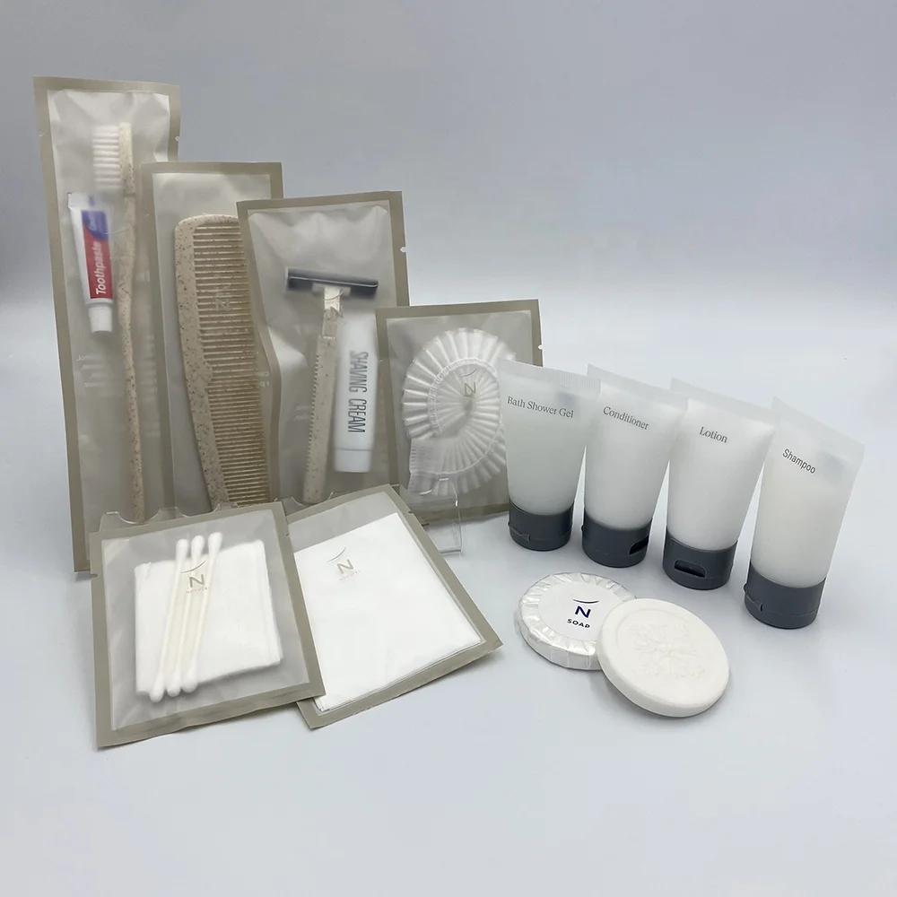 Yangzhou factory price one-stop customized logo five star hotel bathroom cheap  disposable hotel aminities