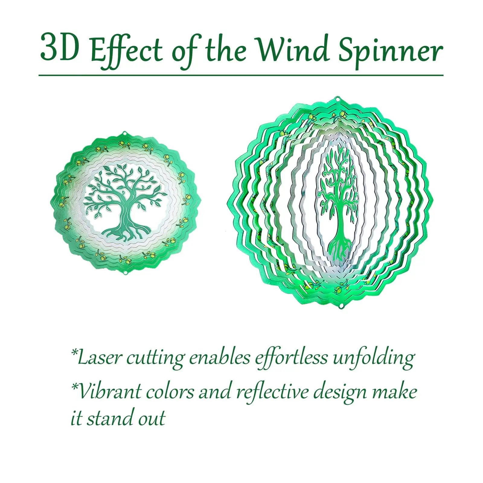 Stainless Steel 3D Mandala Hummingbird Wind Spinner Metal Memorial Wind Chimes Outdoor Garden Ornament Clearance Hanging Decor