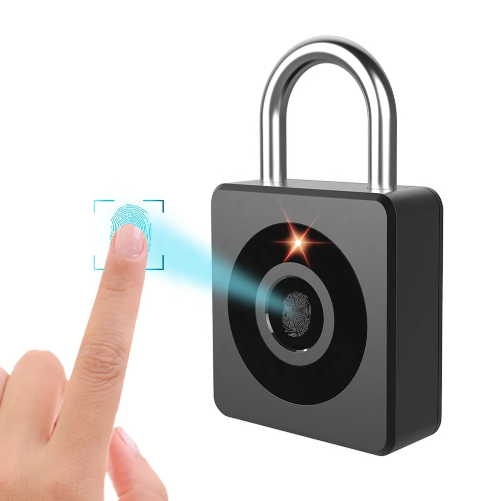 Factory wholesale easy lock Amazon hot sale fingerprint padlock smart padlock