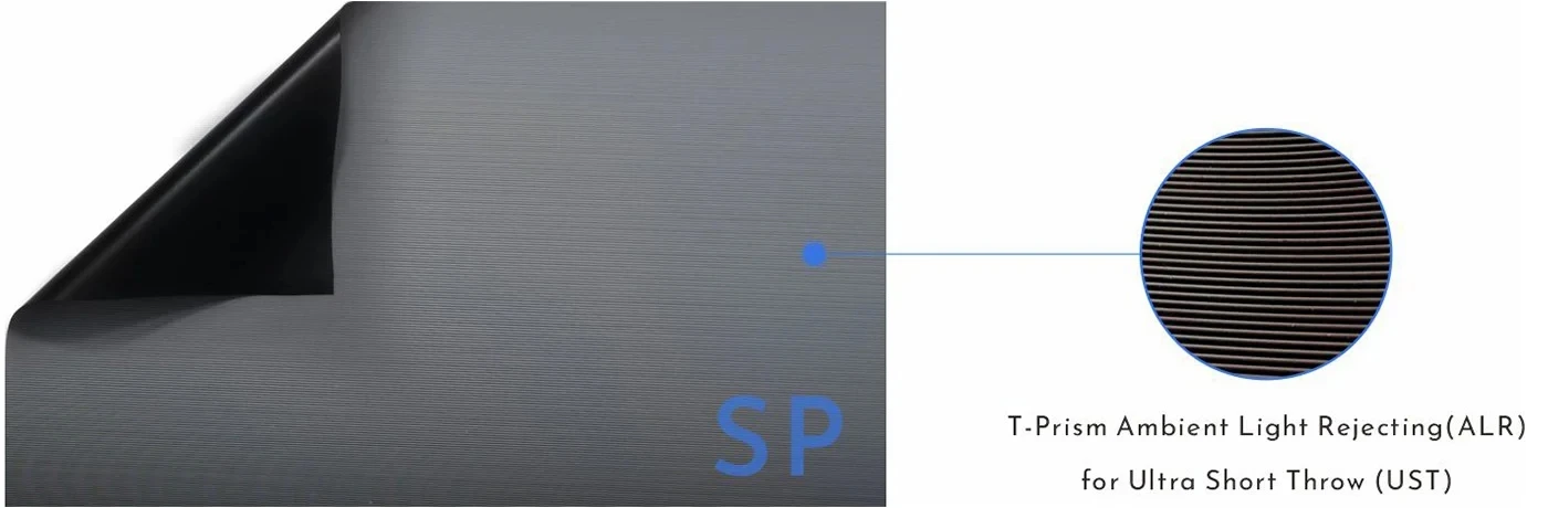 Горячая 150 дюймов UST CLR ALR Электрический пол рост окружающего света отклонения проектор экран для ultra short throw