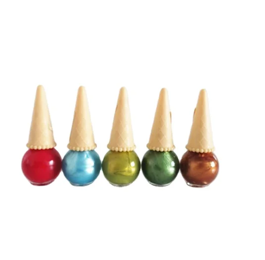 OEM Garson Ice-cream Cone Shape Miss Candy Color Long Lasting Nature Nail Polish