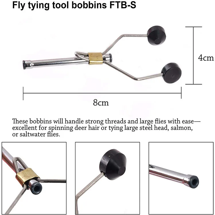 Fly Fishing Accessories Tying Tool Kit With Bobbins Scissors Whip Finisher Dubbing Needle Non-skid Hackle Plier