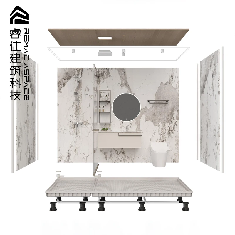 Outdoor prefab bathroom kitchen prefab bathroom shower cabin
