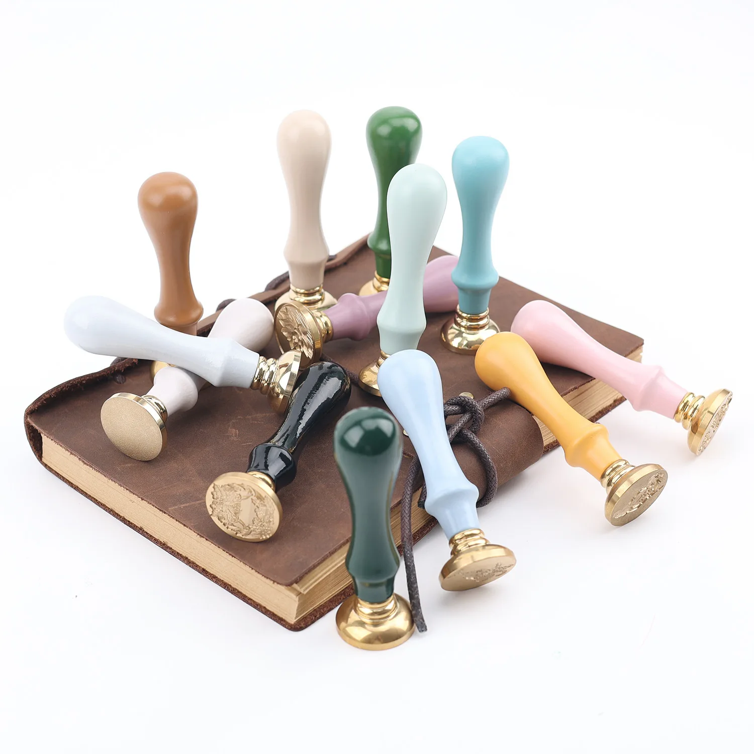 Noble  Sealing Wax Stamp Wood Handle Glue Gun Stamping For stickers letter seal