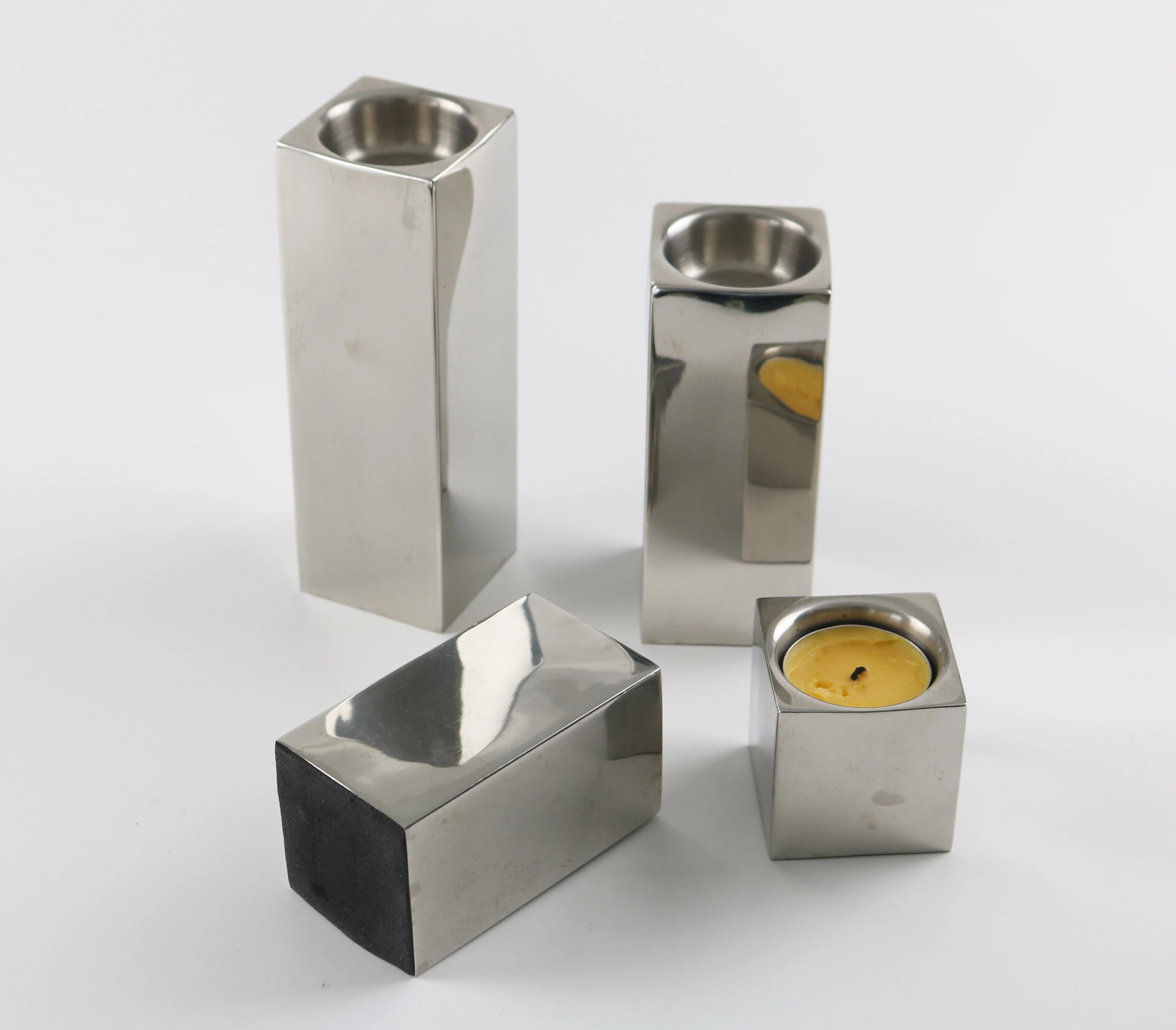 Модный дизайн винтажный литая подсвечник из нержавеющей