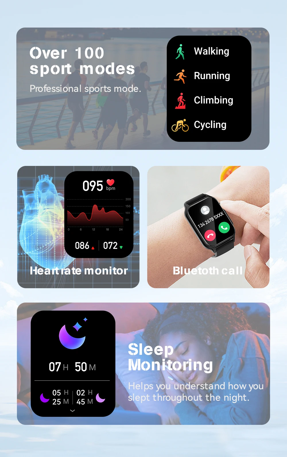 New Arrival N80 Smartwatch RTL8763EWE Extremely Narrow Frame Screen 100+Sport Tracker Watch IP68 Waterproof