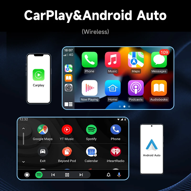 2024 тренд Exontek беспроводной Carplay Pantalla Универсальный 7-дюймовый портативный Экран carplay 7