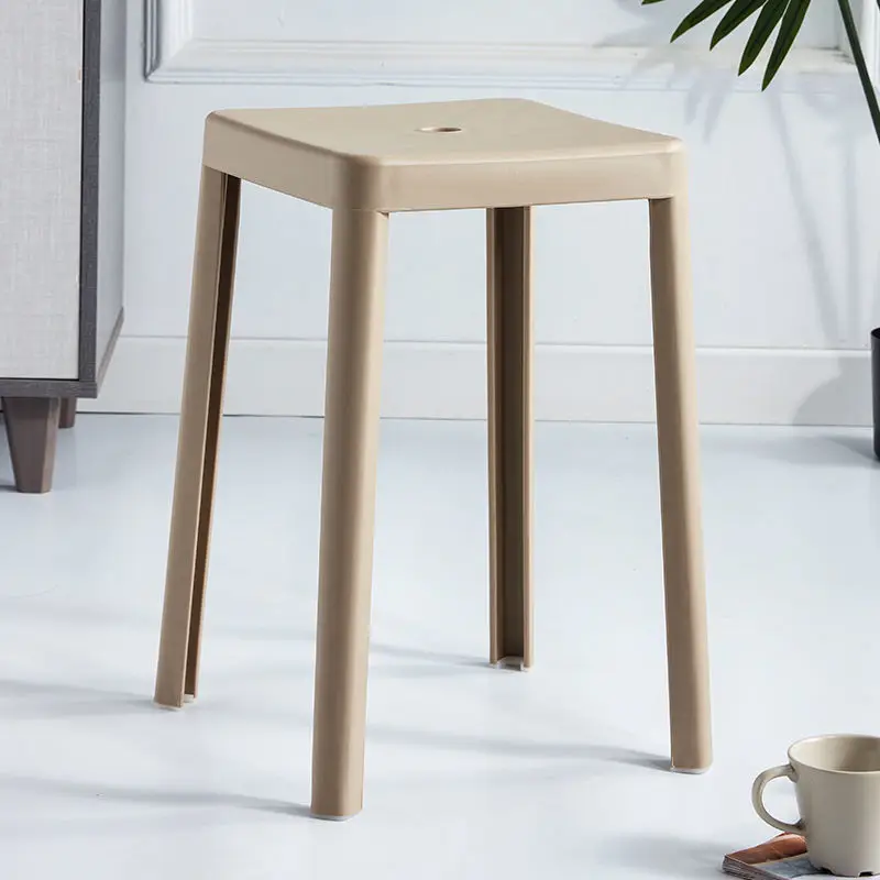 ULT-FY-HH Nordic plastic stool household thickened adult square stool simple modern living room high stackable stool