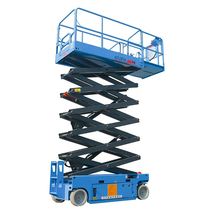 10 м оптовая продажа высокое качество приводной двигатель самоходная полностью электрифицированный ножничные подъемники