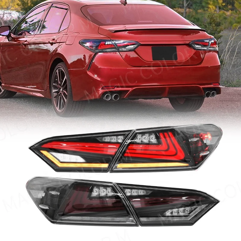 Full LED Warning Taillight for Toyota Camry 2018 2019 2020 2021 Turn Signal Brake Driving Lamps Auto Tail light Accessories