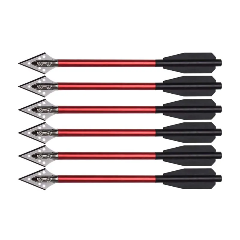 Aluminum Crossbow Arrow 17cm Bolt 6.69inch High Impact Arrows with Broadhead Hunting Crossbow 6pack