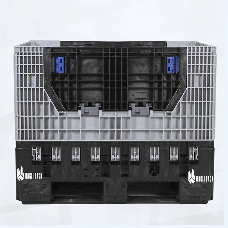 Flc975-820L 1200*1000*975 Folding Bulk Parts Bulk Storage Eu  Pallet Box Plastic