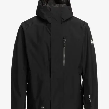 Mens Outdoor Leisure Winter Ski Snow Jacket in Black