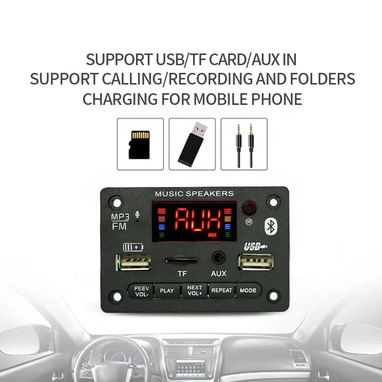 JQ Bluetooth MP3 Player Module Bluetooth MP3 Decoder Board 12V With Charging