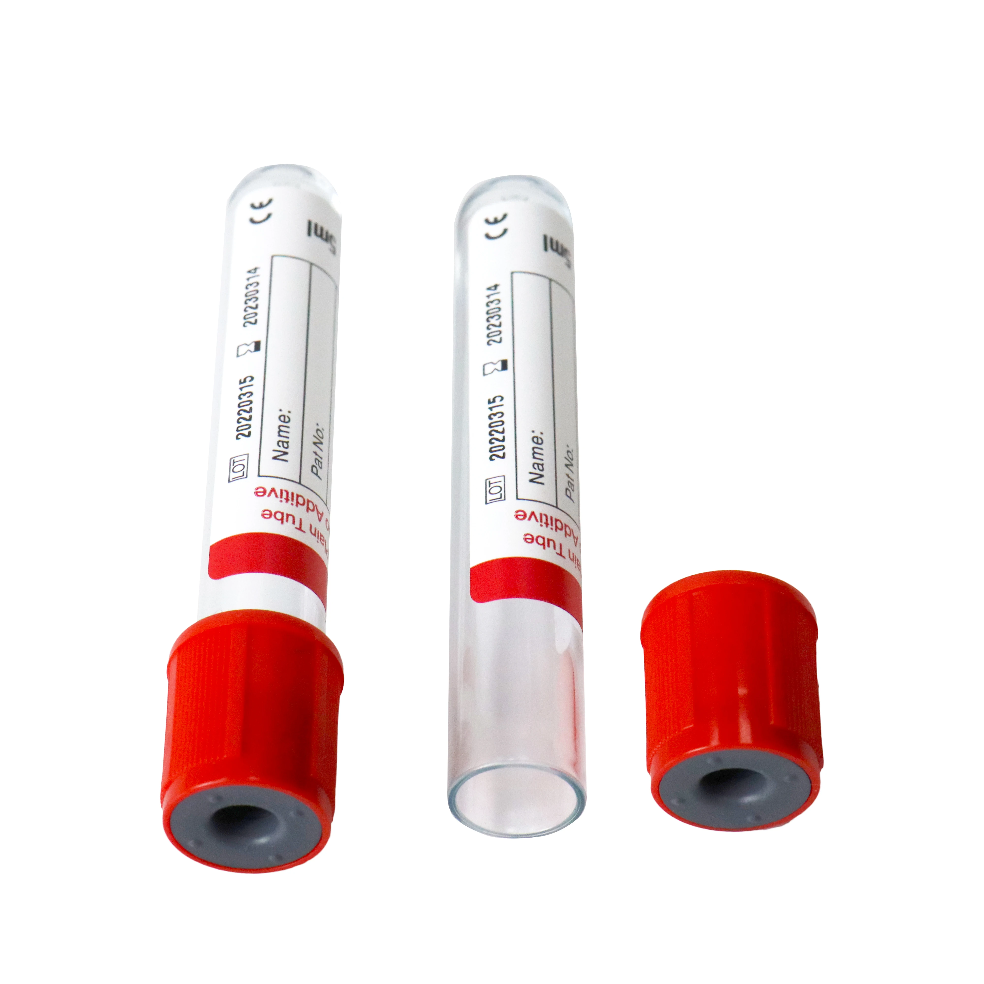 Inexpensive Laboratory Medical Common No Additive Plain PET Glass Vacuum Vascular Test Vacutainer Tube For Blood Collection