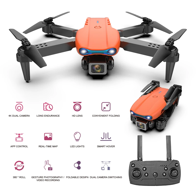 2022 E99 Mavic Mini Air Drone with 1080p 4K Dual Camara Drone E58 E68 Global Trending on Amazons  mini drone spinning flying to