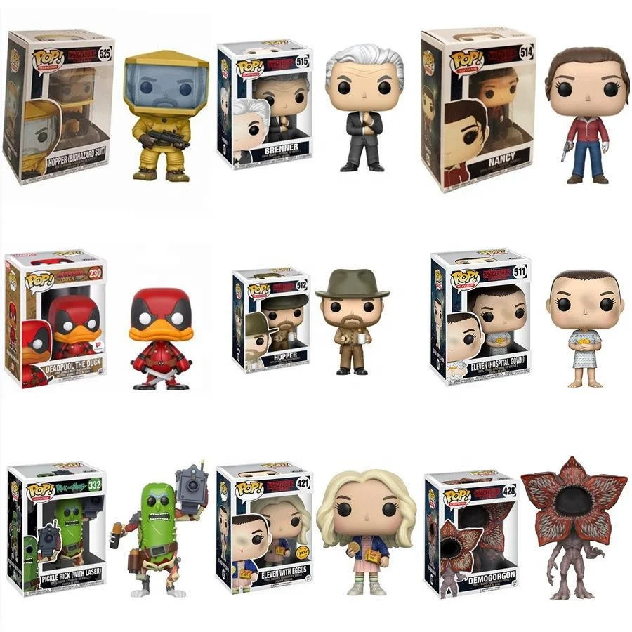 Hot sales Wholesale  funko pop Stranger Things  Collection Action figures  model toys Character with funko pop protector