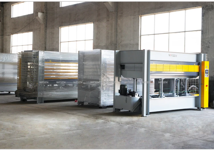 WFSEN mdf laminate hot press machine plywood hydraulic hot press machine for doors
