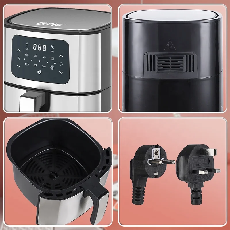 С двигателем внутреннего сгорания STAR 1400W 5.5L масляного поддона цифровой сенсорный экран безмасляный плита ST-9645 контроль времени горячий воздух фритюрницы микроволновая печь