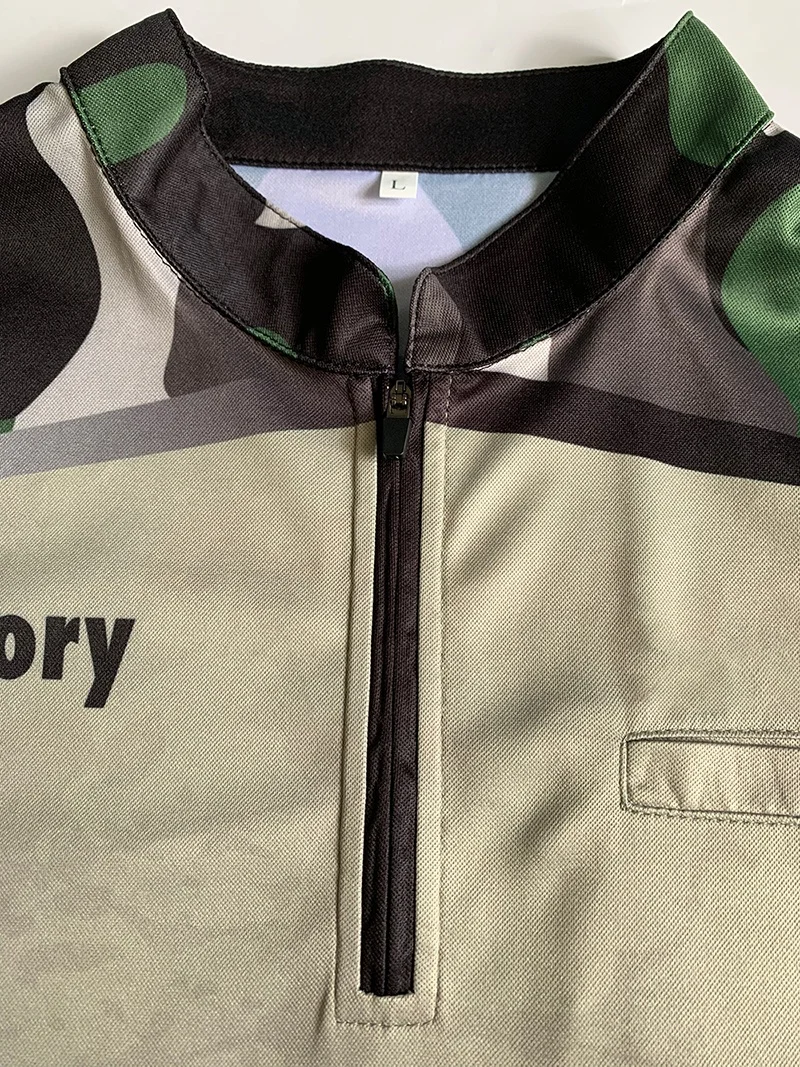 Custom Full Sublimation MOQ 10pcs Dart Shirts Double Top Darts Camo Polo Shirt Short Sleeve