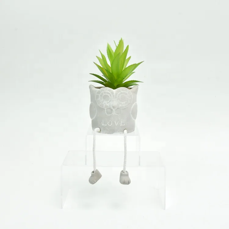 Most popular plastic green succulent plants mini faux potted artificial succulent plants with ceramic pot