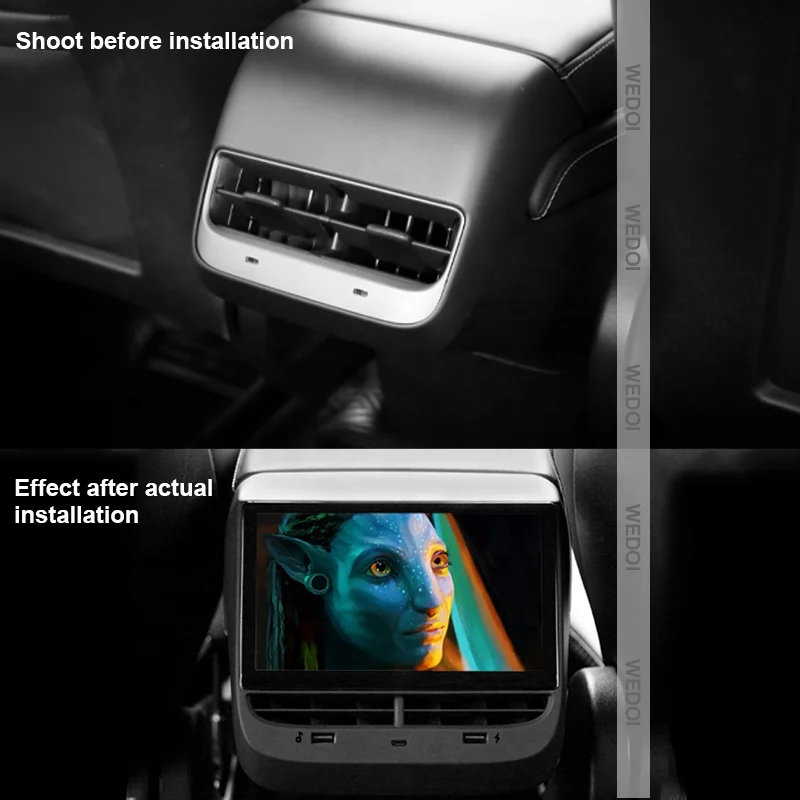 Multi Function Rear Seat Screen For Tesla Model 3/Y 4.6-inch IPS Touchscreen Provides Rear seat Passengers Car Accessories 2024