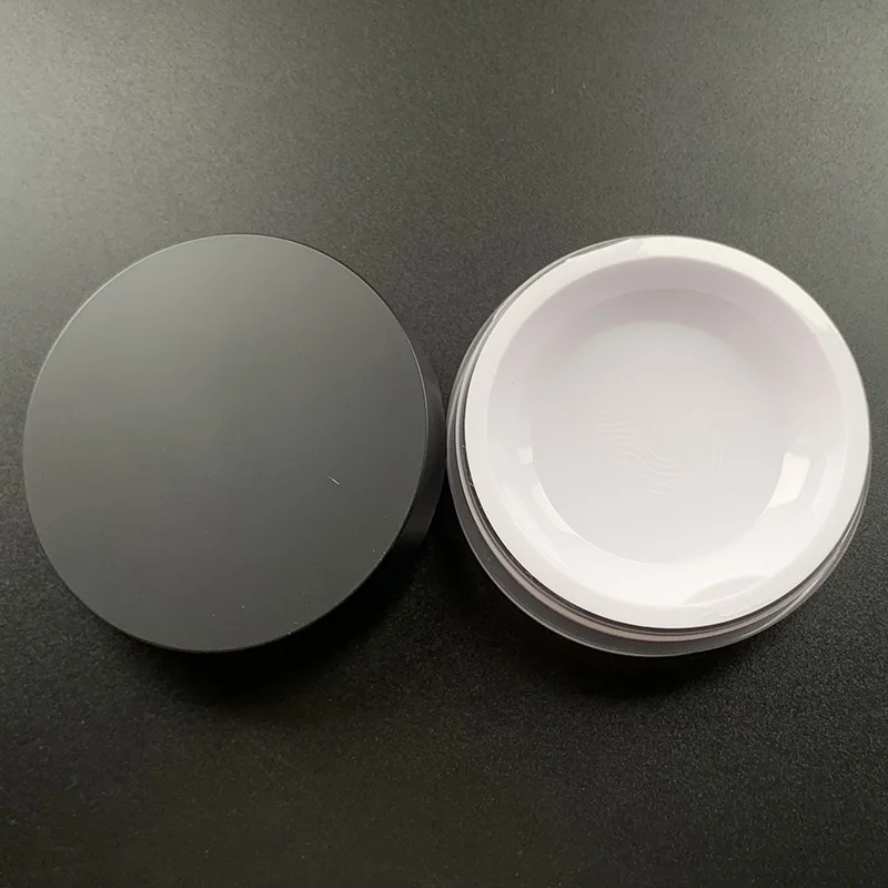 Stock White Makeup Loose Powder Case 10g Can Spray Plated Shape Sifter ABS Recyclable Square Cream Packaging Small Orders