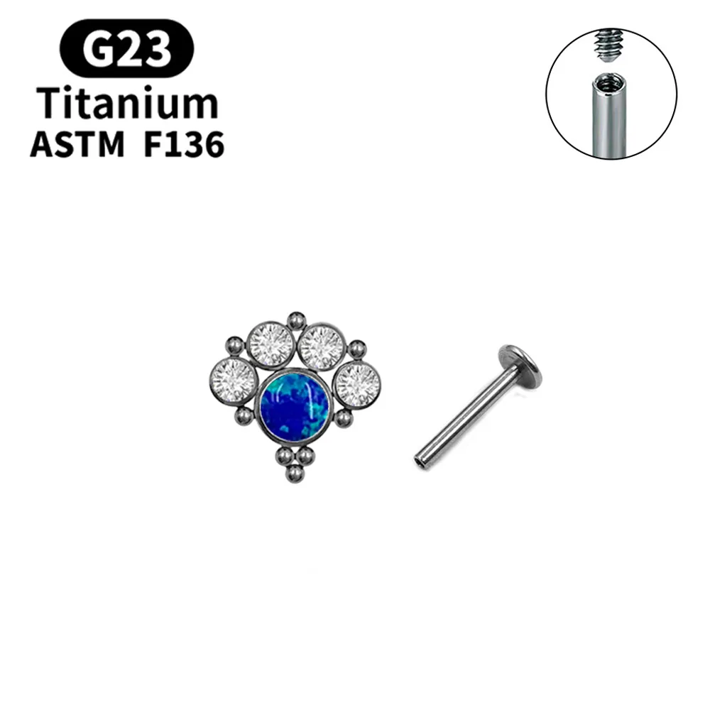 Серьги-гвоздики из титана ASTM F136 G23 для пирсинга украшения губ хряща завитка ушной раковины