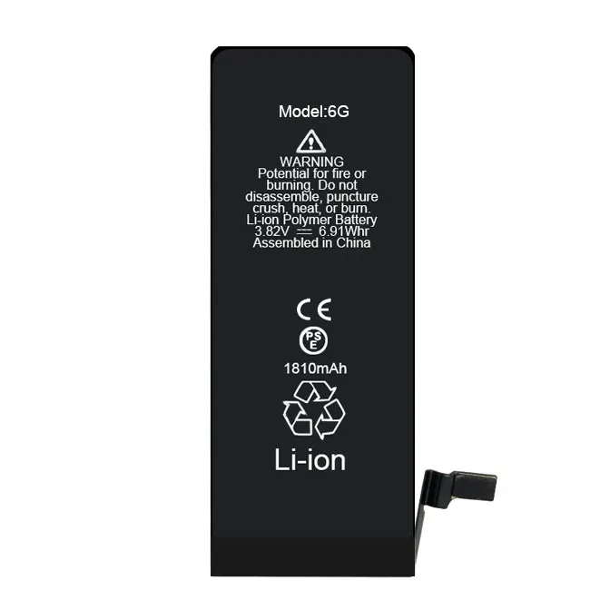  Оригинальный оригинальный сменный аккумулятор 1810 мАч 6 6g