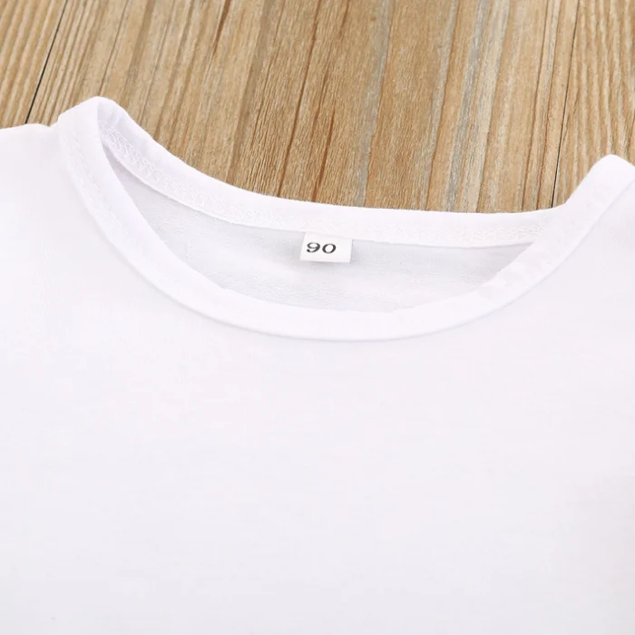 2020 Fashion 2Pcs Toddler Kids Baby Girls Summer Clothes Sets White Short Sleeve Tops PU Leather Skirts Outfits 1-6Y