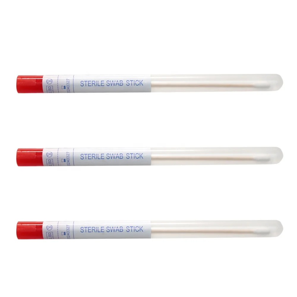 Steril Medical Cotton Specimen sample Collection stuart transport flocked Swab stick without gel medium