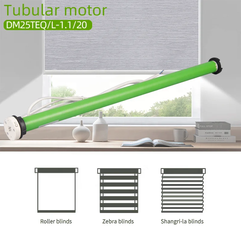 25mm Automatic Roller Curtain Window Roman Automatic Blinds Motorized Electric Blinds Smart Tube Motor