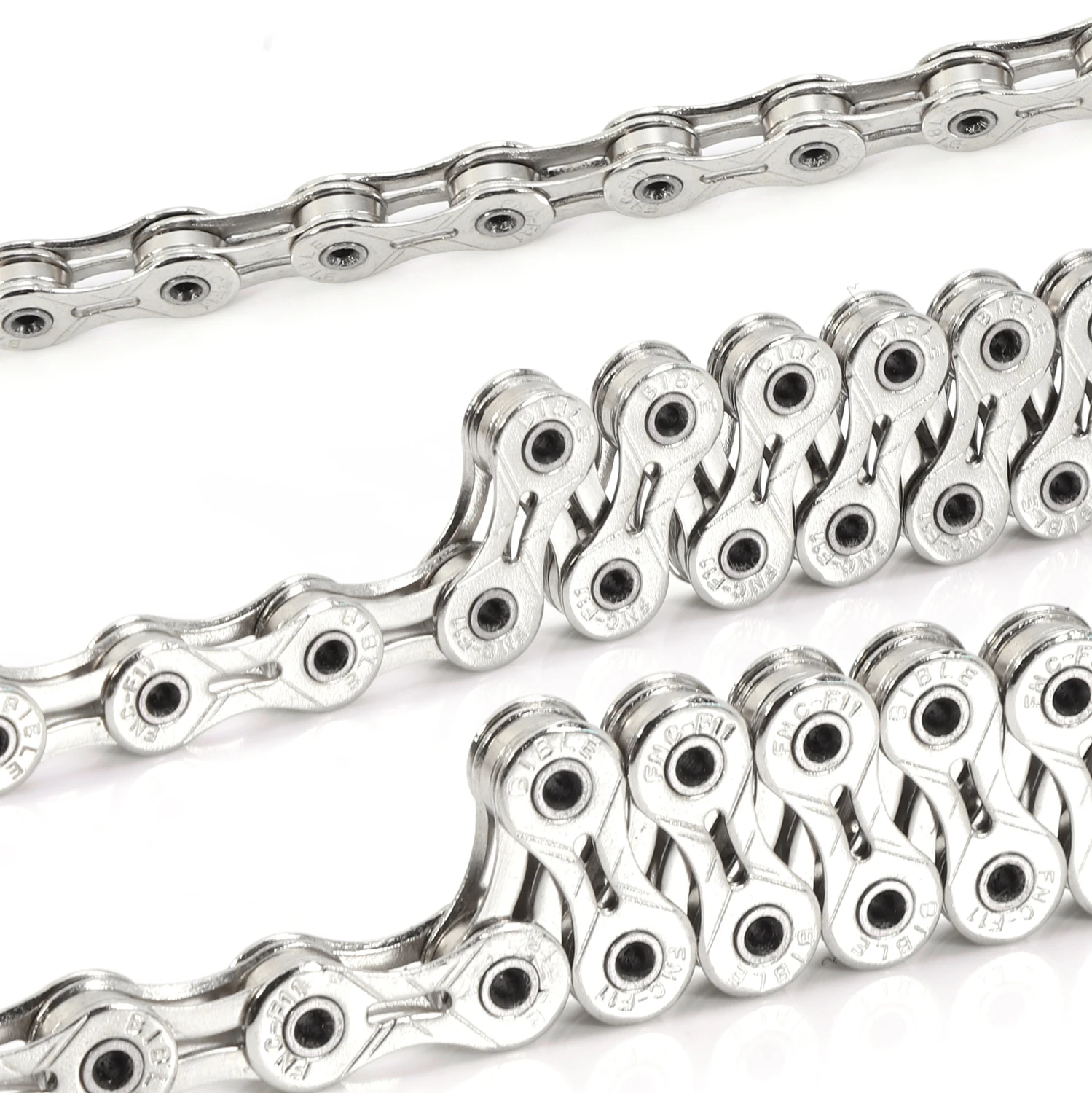 High quality  FNC 11  speed silver antirust stainless steel half hollow road mountain bike bicycle chain