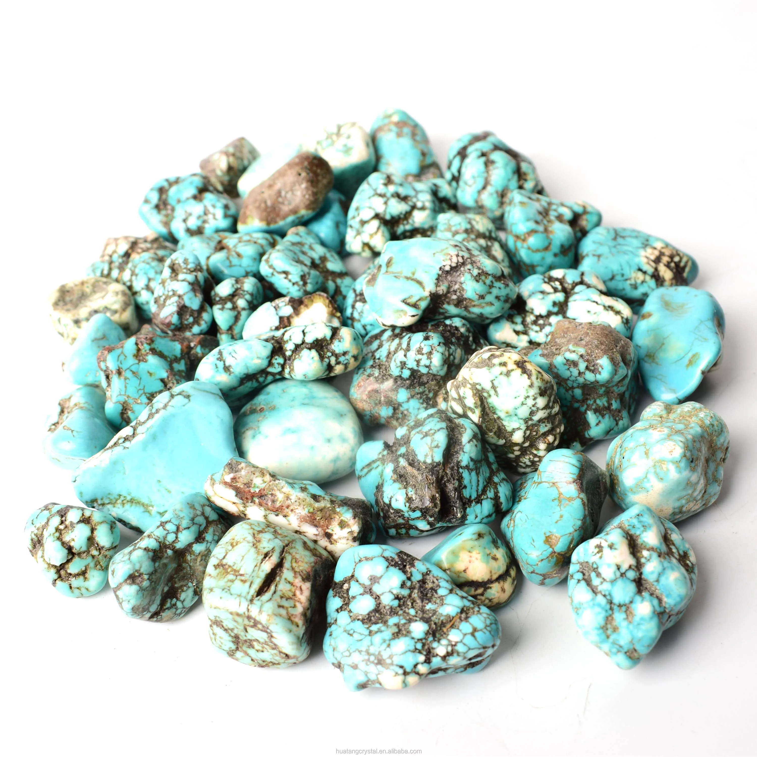 High Quality Natural Crystal Polished Turquoise Gravel Tumble Stone For Healing