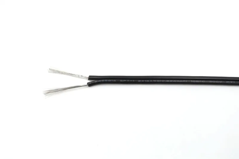 Black SPT-11000FT 18AWG 300V  Electric Cable Wire
