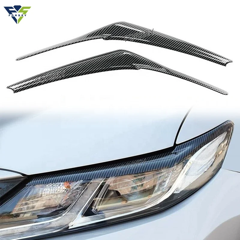 Head Light Trim Cover 2pcs Fashion Front Headlamps Fender Eyebrow Eyelids Cover Trim Decoration for Camry 2018+