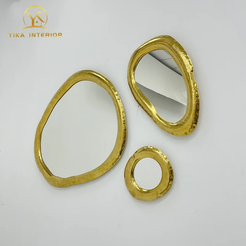 Bocado Lobo Modern light luxury wall decoration mirror minimalist stainless steel metal home art decoration factory direct sales